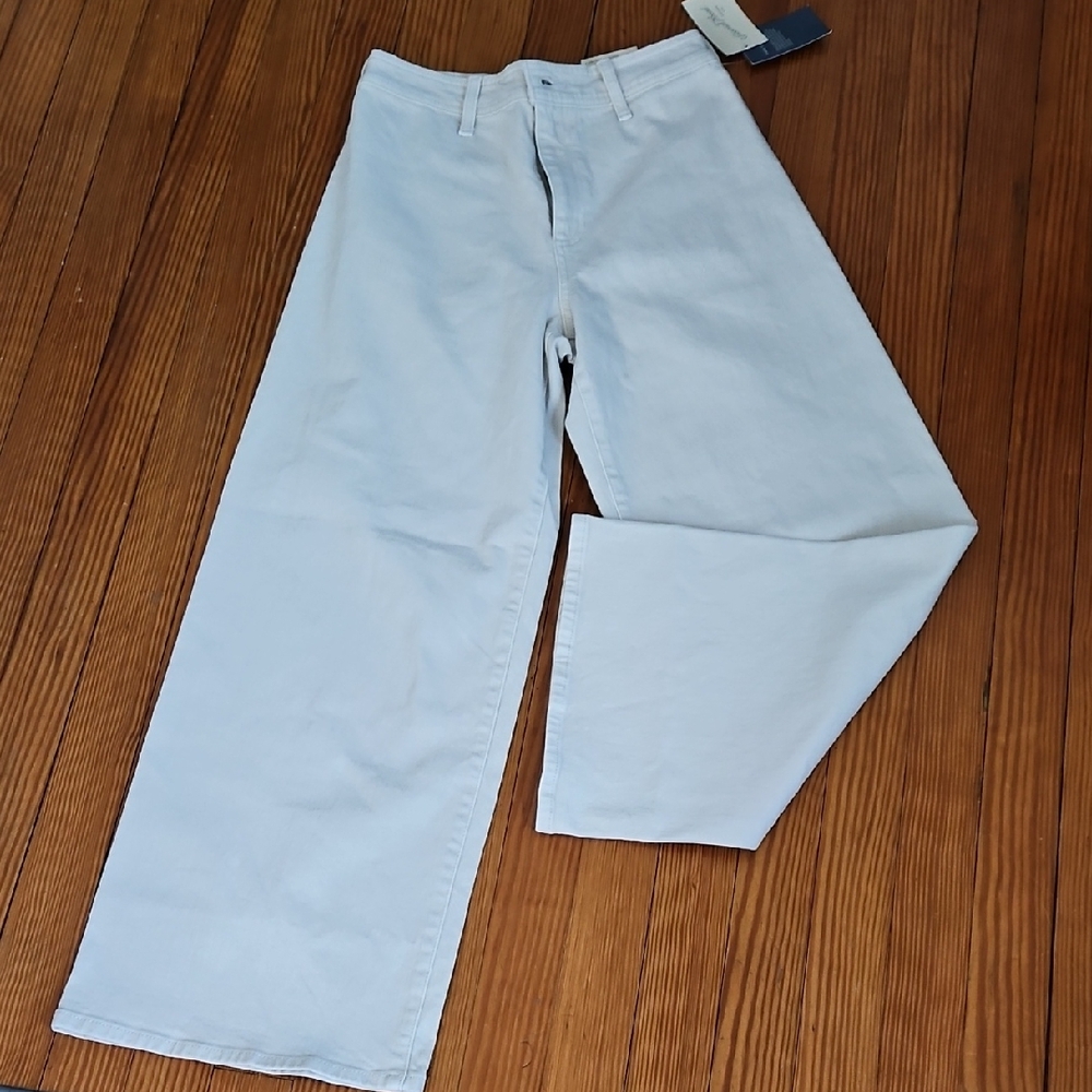 Universal Thread Wide Leg Cream Ankle Jeans